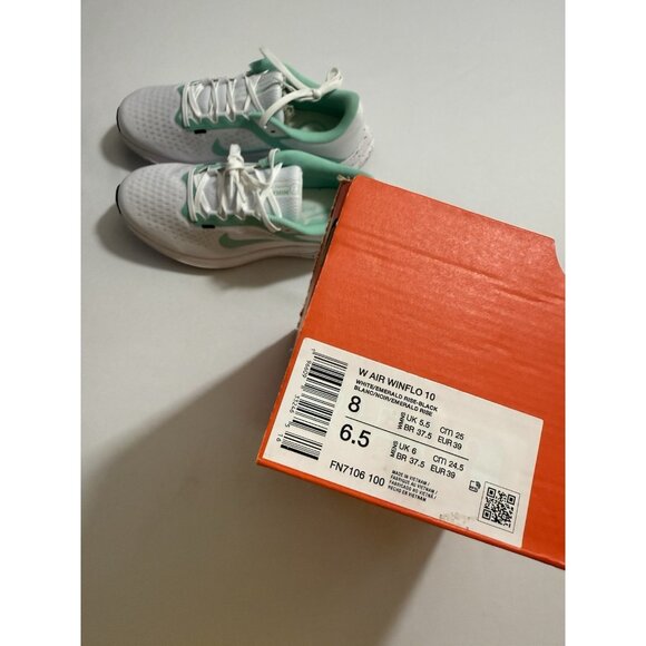 New Women’s Size 8 - Nike Air Winflo 10 White Emerald Rise FN7106 100 - Picture 10 of 10